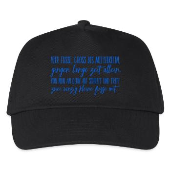 Taufe Geschenkidee - Kinder Basecap - Schwarz - Vorne