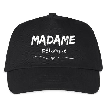 Madame Pétanque - Kinder Basecap - Schwarz - Vorne