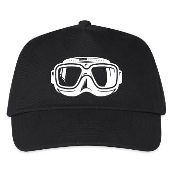Diving Mask Silhouette Logo Style - Kids’ Baseball Cap - black - Front