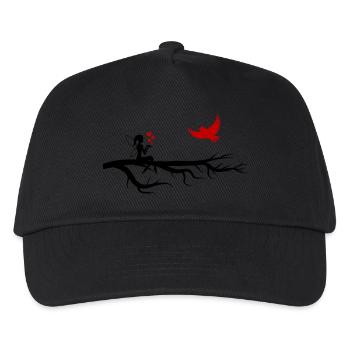 Fairy Elf Silhouette Love - Kids’ Baseball Cap - black - Front