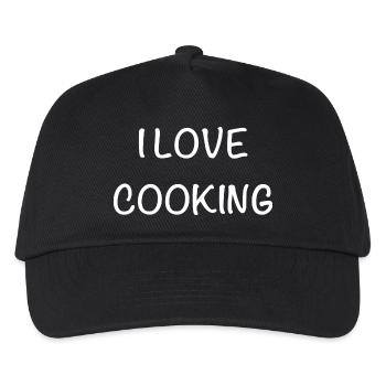 J’adore cuisiner – écrit à la main - Casquette de baseball Enfant - noir - Devant