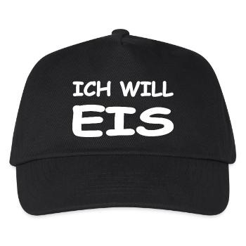 Eis - Kinder Basecap - Schwarz - Vorne