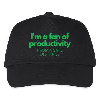 I'm a Fan of Productivity - Kids’ Baseball Cap - black - Front