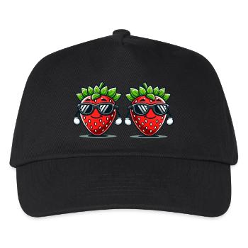 Fraises - Casquette de baseball Enfant - noir - Devant