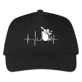 Rythme cardiaque du batteur - Casquette de baseball Enfant - noir - Devant