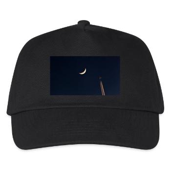 Der Mond und das Flugzeug - Kinder Basecap - Schwarz - Vorne