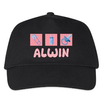 Pacifier Alwin - Kids’ Baseball Cap - black - Front