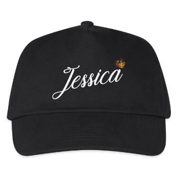Jessica Name für Frauen Kinder Kleinkinder - Jessica - Kinder Basecap - Schwarz - Vorne