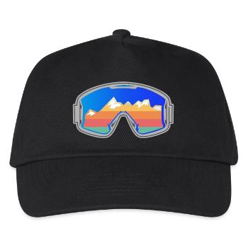 Ski Goggles Skier Vintage Design Bright - Kids’ Baseball Cap - black - Front