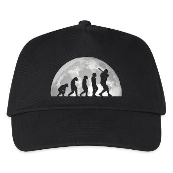 Baseballspieler Evolution Baseball - Kinder Basecap - Schwarz - Vorne