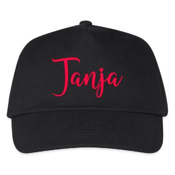 name tanja - Kinder Basecap - Schwarz - Vorne