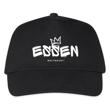 Essen Weltmacht - Kinder Basecap - Schwarz - Vorne