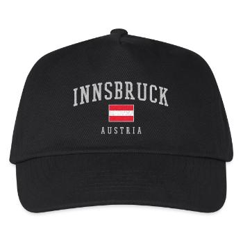 Innsbruck Austria Banner - Kinder Basecap - Schwarz - Vorne