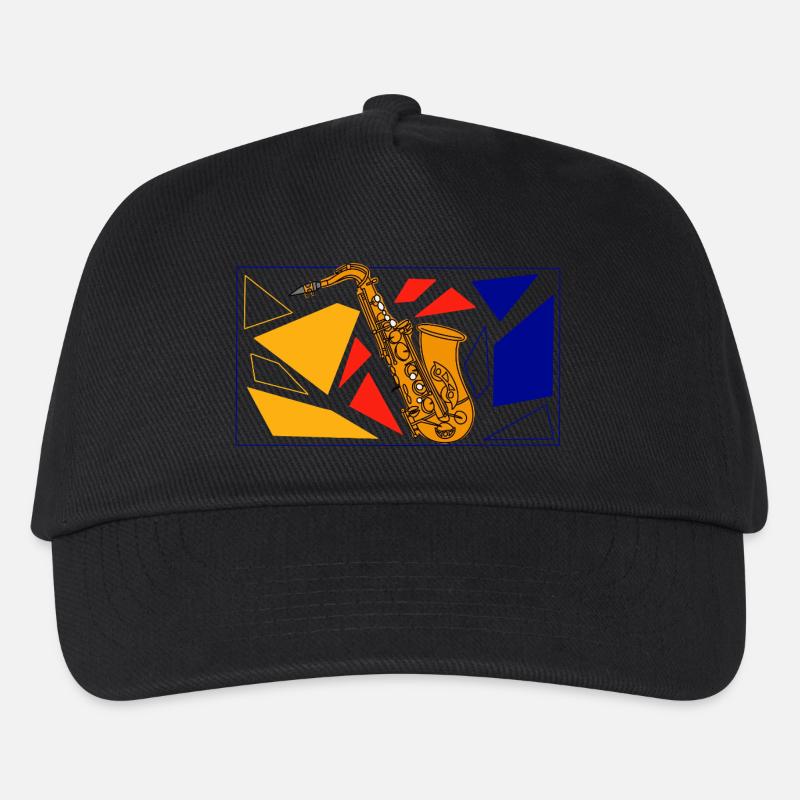 Brass Saxophon Pop Art - Kinder Basecap - Schwarz