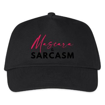 Mascara & Sarkasmus – Hot Girl Energy Lustiges Zitat -K - Kinder Basecap - Schwarz - Vorne