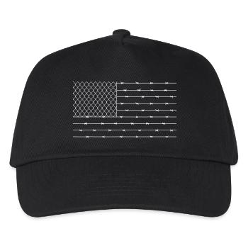 Minimalist Barbed Wire Pattern - Kids’ Baseball Cap - black - Front