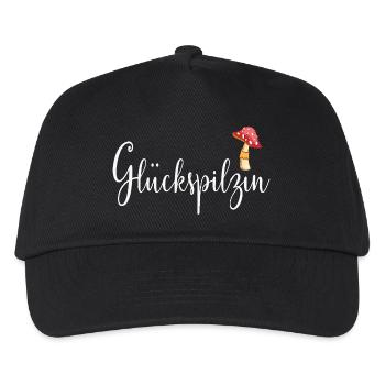 Glückspilzin Glückspilz - Kinder Basecap - Schwarz - Vorne