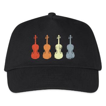 Vintage Geigen Modelle - Kinder Basecap - Schwarz - Vorne