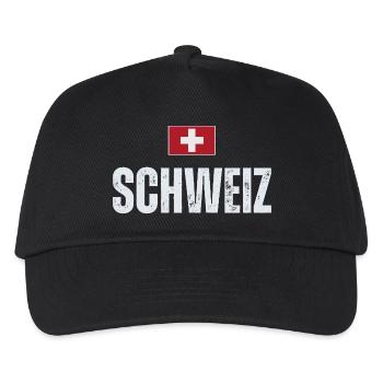 Swiss flag, Swiss patriot - Kids’ Baseball Cap - black - Front