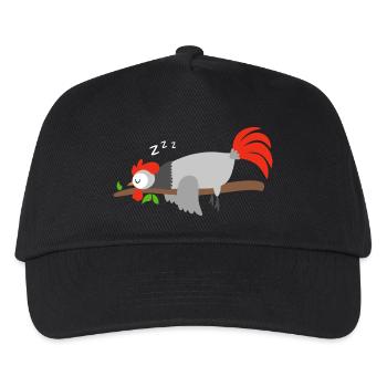 Good Night Rooster Design Shirt - Kids’ Baseball Cap - black - Front