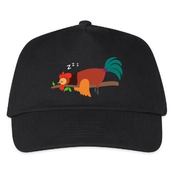 Pyjama coq, pyjama poulet, chemise de nuit, cadeau - Casquette de baseball Enfant - noir - Devant