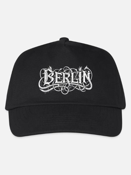 Berlin Heavy Metal Headbanger Typografie - Kinder Basecap - Schwarz