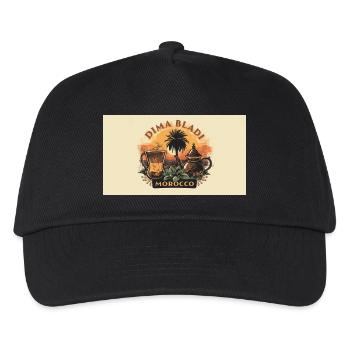 Marokkanisches Vintage-Lounge-Café - Kinder Basecap - Schwarz - Vorne
