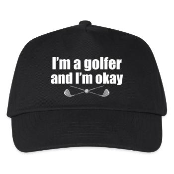 I'm a golfer and i'm okay Golfer Golf Golfen - Kinder Basecap - Schwarz - Vorne