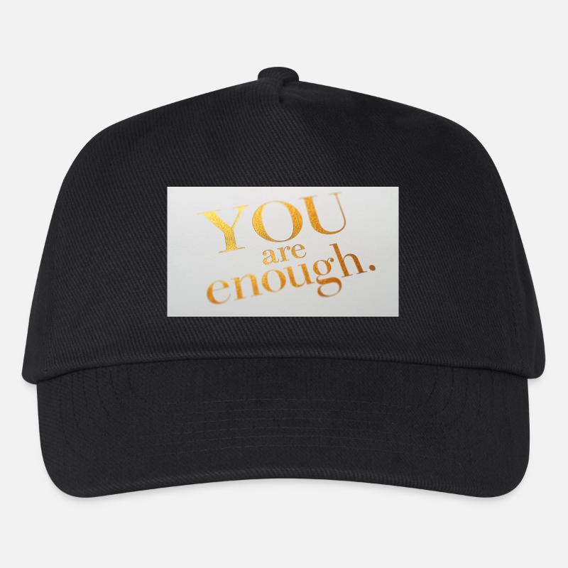 Motivational Gold Foil Text Print - Kids’ Baseball Cap - black