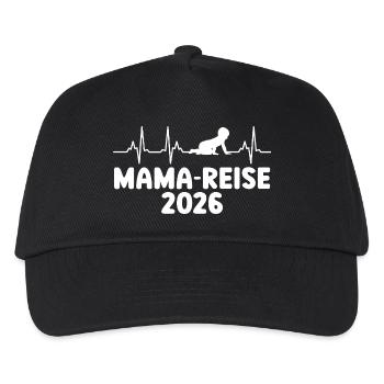Werdende Mutter MAMA REISE 2026 Lustiges - Kinder Basecap - Schwarz - Vorne