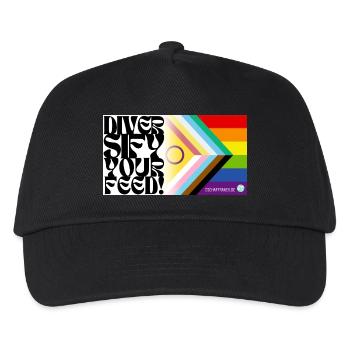 🌈♿ Pride & Disability – Including Flag - Kids’ Baseball Cap - black - Front