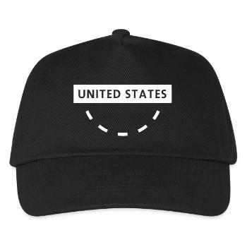 USA Circular Text Emblem - Kids’ Baseball Cap - black - Front