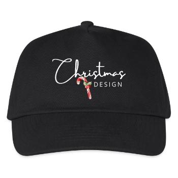 Classic Christmas Motif White | Candy cane - Kids’ Baseball Cap - black - Front