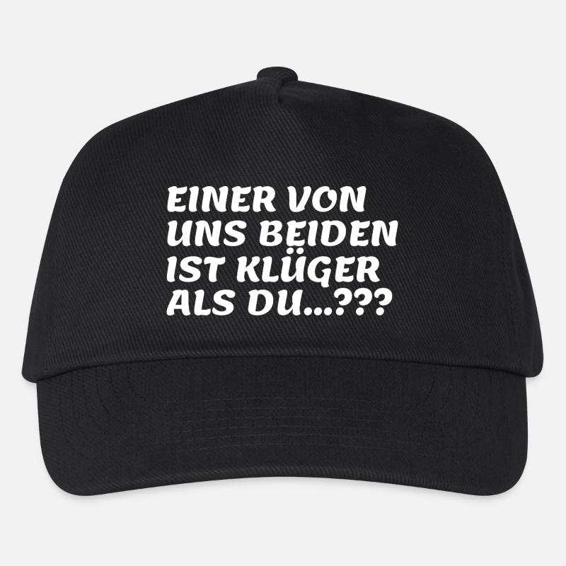 Zwei klüger als du Spruch - Kinder Basecap - Schwarz