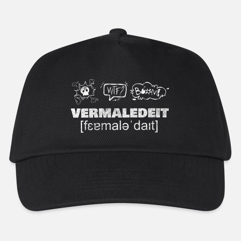 VERMALEDEIT [fɛɐ̯maləˈdaɪ̯t] - Casquette de baseball Enfant - noir