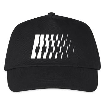 Monochrome Diagonal Slashes - Kids’ Baseball Cap - black - Front
