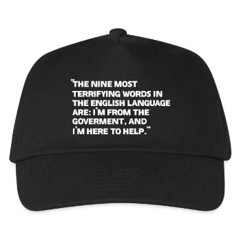 T-shirt de citations de promesses du gouvernement - Casquette de baseball Enfant - noir - Devant