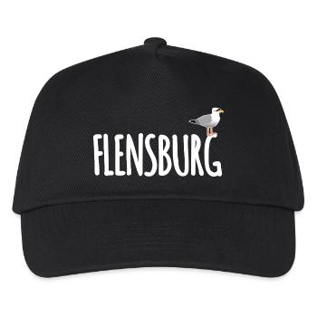 Flensburg Möwe - Kinder Basecap - Schwarz - Vorne