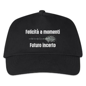 Le bonheur dans des instants, un avenir incertain - Casquette de baseball Enfant - noir - Devant