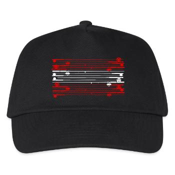 Drapeau autrichien de cannes à pêche pêcheurs pêcheurs - Casquette de baseball Enfant - noir - Devant