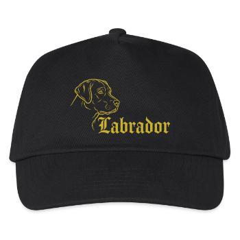 Labrador – Zeitlose Eleganz - Kinder Basecap - Schwarz - Vorne