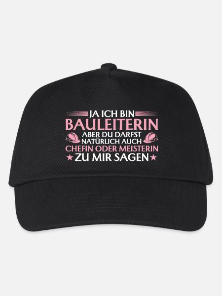 Bauleiterin Chefin oder Meisterin - Bauherrin - Kinder Basecap - Schwarz