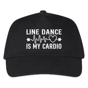 Line Dance Cardio Heartbeat Motif - Kids’ Baseball Cap - black - Front