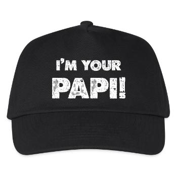 Ich bin dein Papi - Kinder Basecap - Schwarz - Vorne