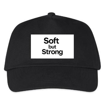 minimalist_typography_t-shirt_design-_black_tex - Kids’ Baseball Cap - black - Front