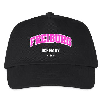 Freiburg Pink Logo Lettering - Kids’ Baseball Cap - black - Front