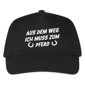 Out of the way, I have to go to the horse - Kids’ Baseball Cap - black - Front