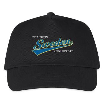 Ich habe mich in Schweden verlaufen und es geliebt – Nordische Reise - Kinder Basecap - Schwarz - Vorne