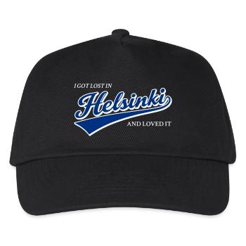 Ich habe mich in Helsinki verlaufen und es geliebt - Kinder Basecap - Schwarz - Vorne
