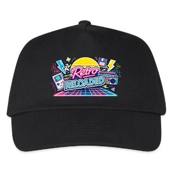Retro Reloaded Neon Grid - Kids’ Baseball Cap - black - Front